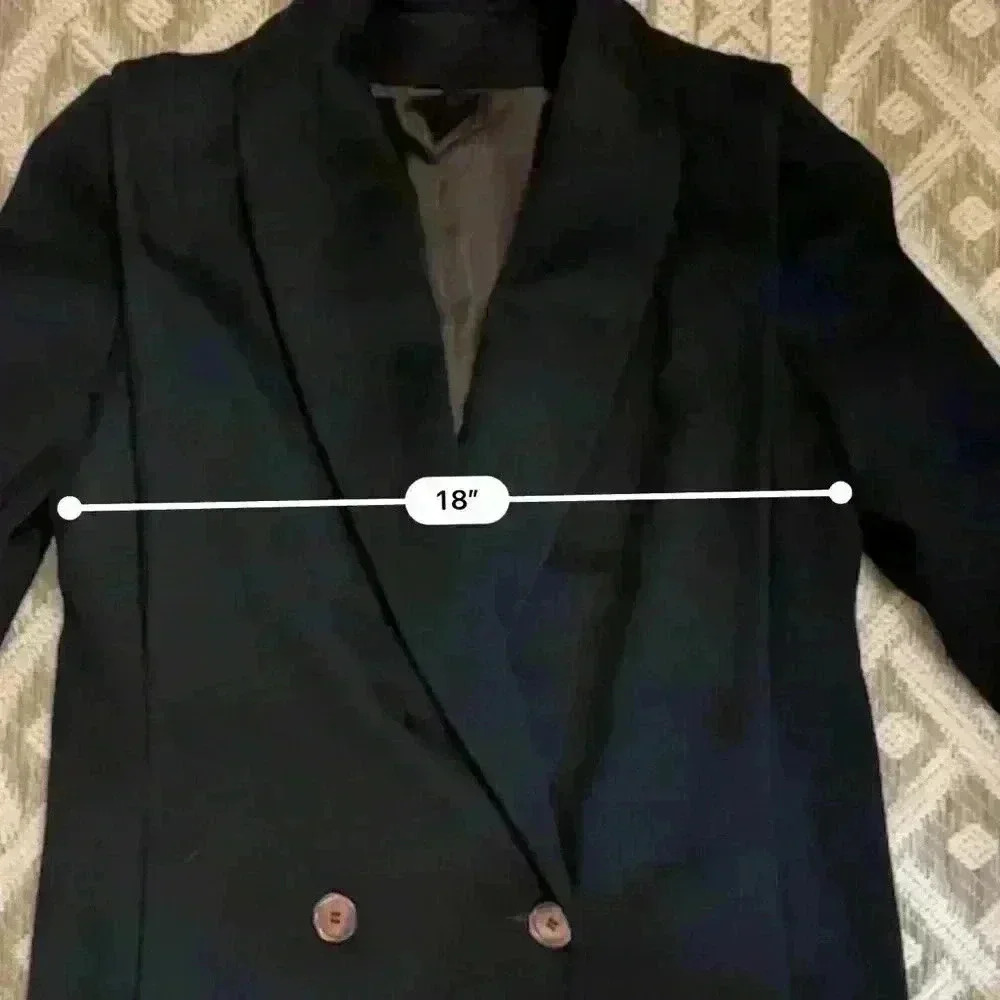 Jules Miller Black Oversize Wool Vintage 1980's Coat, Big Shoulders, S/M. - Picture 6 of 9